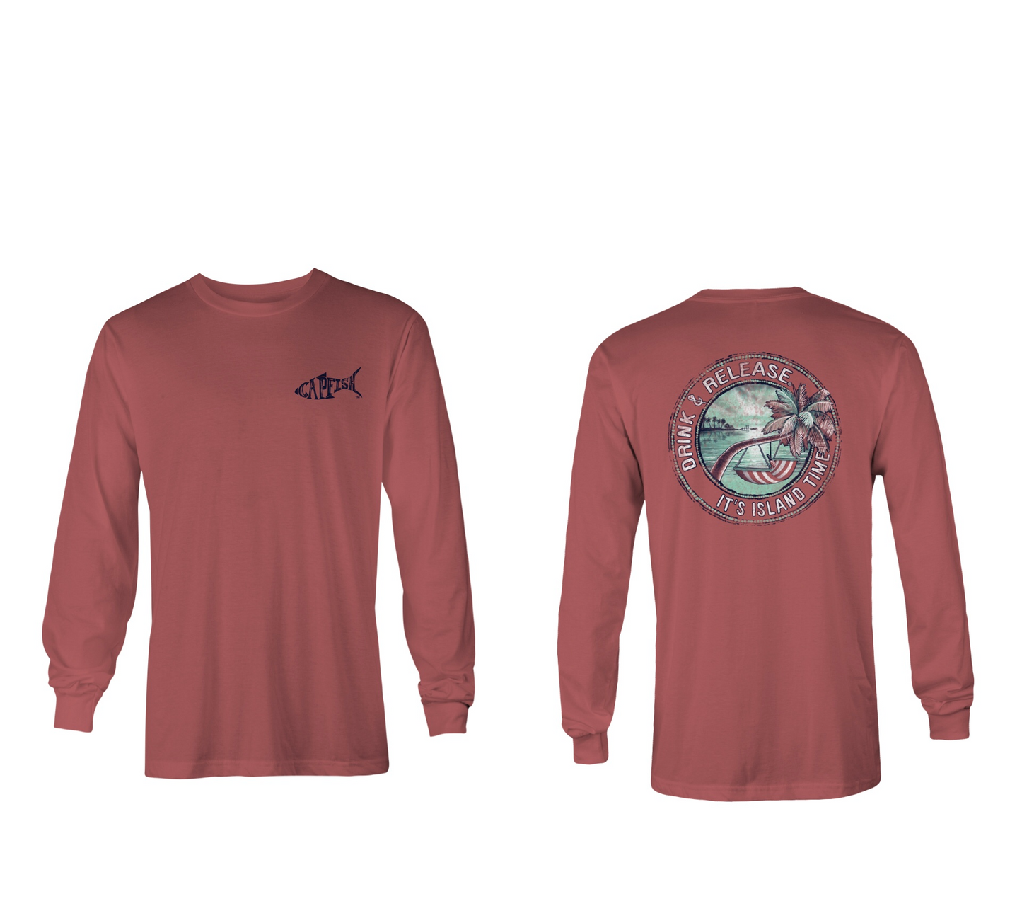 Capfish "Island Time" Drink & Release Long Sleeve T-Shirt