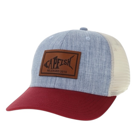 Capfish Melange Leather Mid Pro Trucker