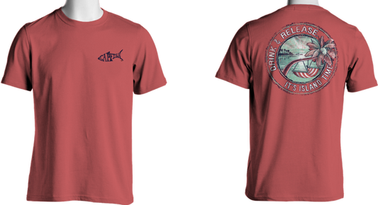 Capfish "Island Time" Drink & Release Short Sleeve T-Shirt